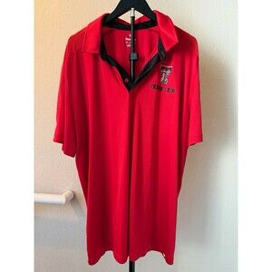 Texas Tech Red Raiders Fanatics Polo Men's 2XL Red NCAA Performance Shirt